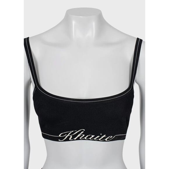 Khaite Carmelo Logo Band Ribbed Bralette - Size XS - Picture 4 of 4